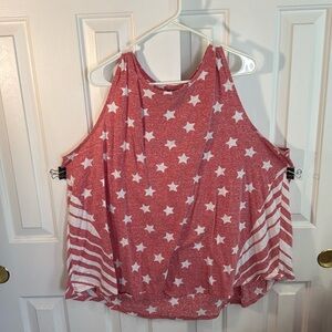 Lane Bryant stars and stripes flowy tank